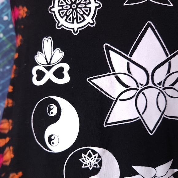 🌈🔮 Kathmandu Imports Sacred Symbols Tie Dye Racerback Tank — Size S/M - Picture 5 of 7